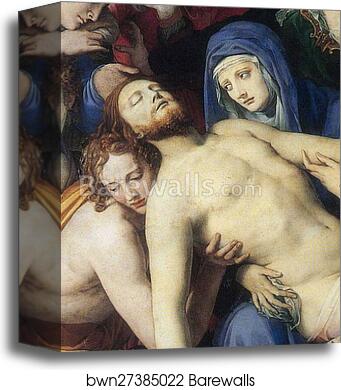 Lamentation. Detail by Agnolo Bronzino, Canvas Print