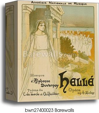 L'opéra "Hellé", représenté au Théâtre national de l'Opéra by Théophile Steinlen, Canvas Print