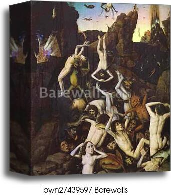 Hell by Dieric Bouts The Elder, Canvas Print