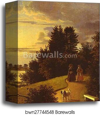 View on Yelagin Island in St. Petersburg. Detail by Ivan Khrutsky, Canvas Print