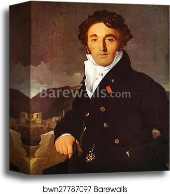Portrait of Charles-Joseph-Laurent Cordier by Jean-Auguste-Dominique Ingres, Canvas Print