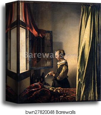 Girl Reading a Letter by an Open Window by Johannes Vermeer, Canvas Print Girl Reading a Letter by an Open Window by Johannes Vermeer, Canvas Print