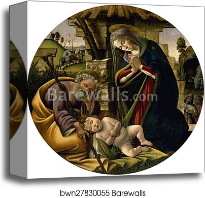 The Adoration of the Christ Child by Sandro Botticelli, Canvas Print