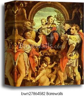Madonna and Child with St. George by Correggio, Canvas Print