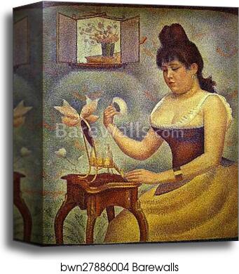 Young Woman Powdering Herself by Georges Seurat, Canvas Print Young Woman Powdering Herself by Georges Seurat, Canvas Print