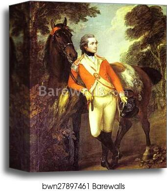 Portrait of John Hayes St Leger by Thomas Gainsborough, Canvas Print
