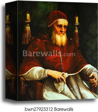 Portrait of Pope Julius II by Raphael, Canvas Print