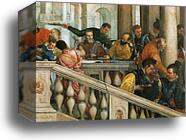Feast in the House of Levi. Detail by Paolo Veronese, Canvas Print