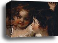 The Calmady Children. (Emily Calmady, 1818-1906 and Laura Anne Calmady, 1820-94). Detail by Sir Thomas Lawrence, Canvas Print