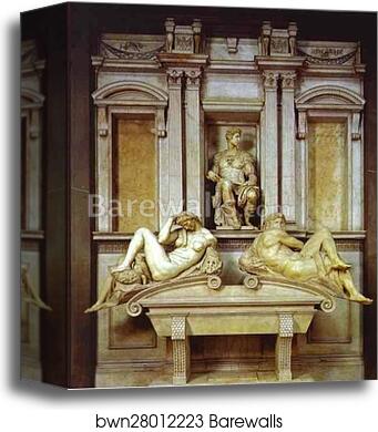 Tomb of Giuliano de' Medici by Michelangelo, Canvas Print
