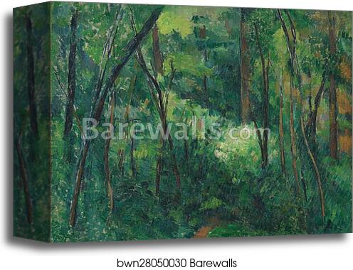 Interior of a forest by Paul Cézanne, Canvas Print