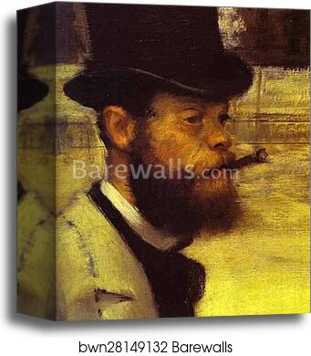 Place de la Concorde. Detail by Edgar Degas, Canvas Print