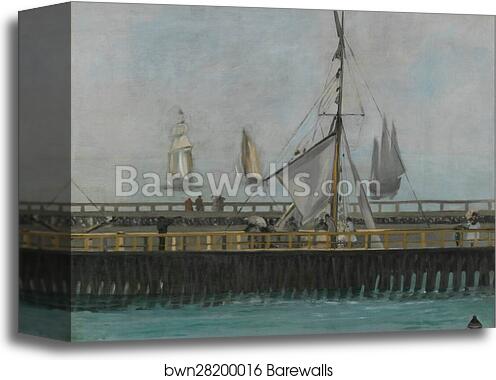 The jetty of Boulogne-sur-Mer by Édouard Manet, Canvas Print The jetty of Boulogne-sur-Mer by Édouard Manet, Canvas Print
