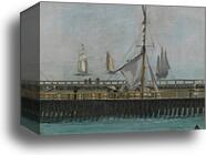 The jetty of Boulogne-sur-Mer by Édouard Manet, Canvas Print