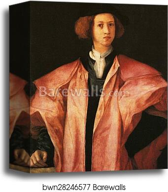 Portrait of a Young Man (Alessandro de' Medici?) by Jacopo Carrucci, Known As Pontormo, Canvas Print