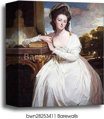 Charlotte Bettesworth, Mrs John Sargent by George Romney, Canvas Print