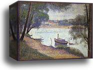 Gray Weather, La Grande Jatte by Georges Seurat, Canvas Print