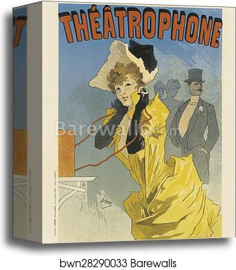 La Compagnie de "Théâtrophone" by Jules Chéret, Canvas Print