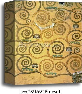 Cartoon for the frieze in the Villa Stoclet in Brussels (left part of the Tree of Life) by Gustav Klimt, Canvas Print Cartoon for the frieze in the Villa Stoclet in Brussels (left part of the Tree of Life) by Gustav Klimt, Canvas Print