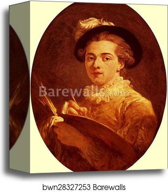 Self-Portrait by Jean-Honoré Fragonard, Canvas Print