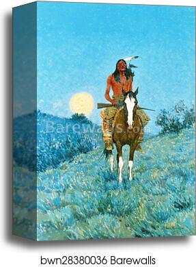 The Outlier by Frederic Remington, Canvas Print