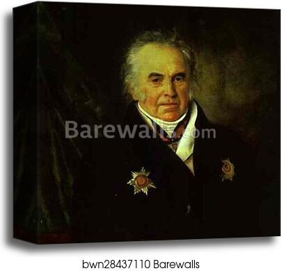 Portrait of V. S. Sheremetyev by Orest Kiprensky, Canvas Print