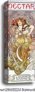Nectar by Alphonse Mucha, Canvas Print