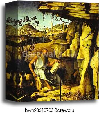 St. Jerome in the Desert by Giovanni Bellini, Canvas Print