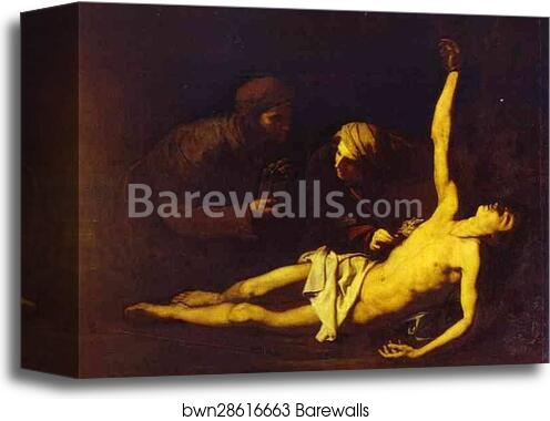 St. Sebastian, St. Irene, and St. Lucila by Jusepe De Ribera, Canvas Print