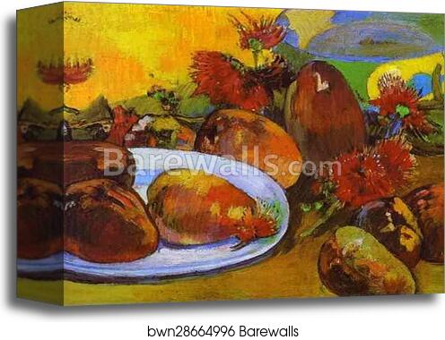 Still Life with Mangoes by Paul Gauguin, Canvas Print