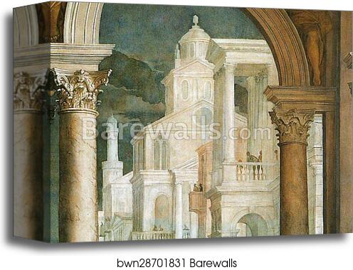 Feast in the House of Levi. Detail by Paolo Veronese, Canvas Print