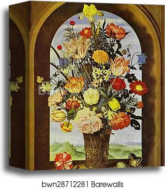 Bouquet of Flowers by Ambrosius Bosschaert, Canvas Print