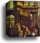 Ruins of a Temple. Detail by Bernardo Bellotto, Canvas Print