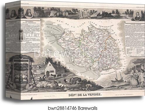 Dept. de la Vendee by Victor Jules Levasseur, Canvas Print