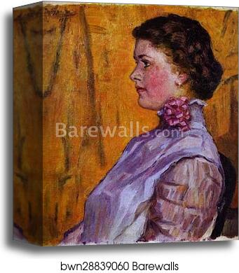 Portrait of a Young Woman by Vasily Surikov, Canvas Print