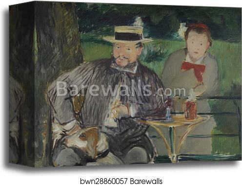 Portrait d'Ernest Hoschedé et sa fille Marthe by Édouard Manet, Canvas Print