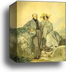 Portrait of G. N. and V. A. Olenin by Karl Brulloff, Canvas Print