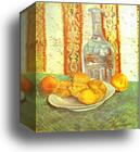 Still Life with Bottle and Lemons on a Plate by Vincent Van Gogh, Canvas Print