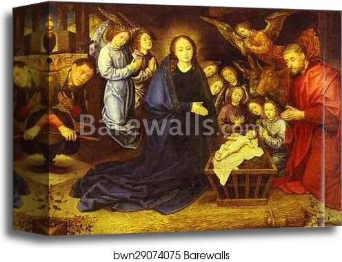 The Adoration of the Shepherds by Hugo Van Der Goes, Canvas Print