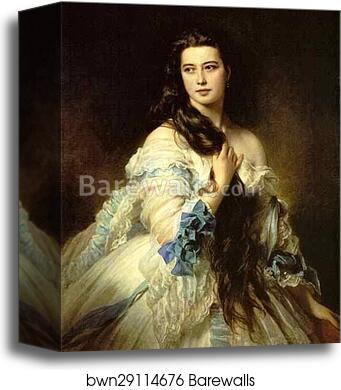 Portrait of Mme. Rimsky-Korsakova by Franz Xavier Winterhalter, Canvas Print