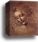 La Scapigliata - Female head by Leonardo Da Vinci, Canvas Print