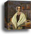 Portrait of O. P. Zhdanovich, née Chernyshova by Pavel Fedotov, Canvas Print