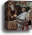 Procession of the Magus Caspar. Detail by Benozzo Gozzoli, Canvas Print