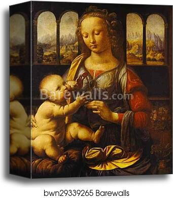 Madonna with the Carnation by Leonardo Da Vinci, Canvas Print