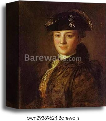 Portrait of an Unknown Man in a Cocked Hat by Fedor Rokotov, Canvas Print Portrait of an Unknown Man in a Cocked Hat by Fedor Rokotov, Canvas Print