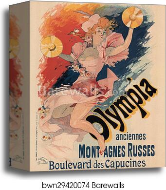 Olympia anciennes by Jules Chéret, Canvas Print