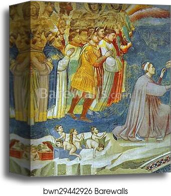 The Last Judgement. Detail by Giotto, Canvas Print