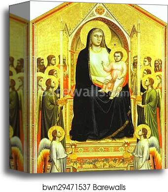 Madonna and Child Enthroned with Saints (Ognissanti Madonna) by Giotto, Canvas Print