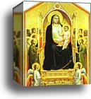 Madonna and Child Enthroned with Saints (Ognissanti Madonna) by Giotto, Canvas Print