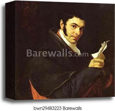 Portrait of N. S. Mosolov by Orest Kiprensky, Canvas Print Portrait of N. S. Mosolov by Orest Kiprensky, Canvas Print